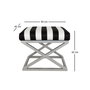 Atelier Del Sofa Puff Plateado, Blanco y Negro, 50x40x42 cm